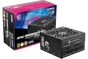 MSI MPG A1000GS PCIE5, Fully Modular Gaming 1000W Power Supply, 80+ Gold, Dual 12V-2x6 Cables, Server-Grade, ATX 3.1 & PCIe 5