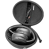 Hard Travel Carrying Case Compatible with Skullcandy Crusher Over-Ear Headphones. (Case Only, Not Include The Device)-Black(Black Lining)