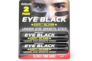 GoSports Anti Glare Eye Black Sports Stick for Football, Baseball, Softball & More - 2 Pack Under Eye Sports Paint Sticks