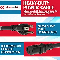 Cables and Kits - Heavy Duty AC Power Cord 6ft