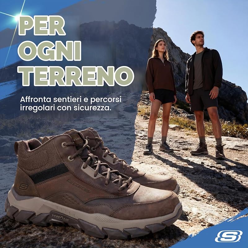 Santoro Hopkins - Scarponcini da trekking, Pelle di cacao sintetico Mesh, 46 EU