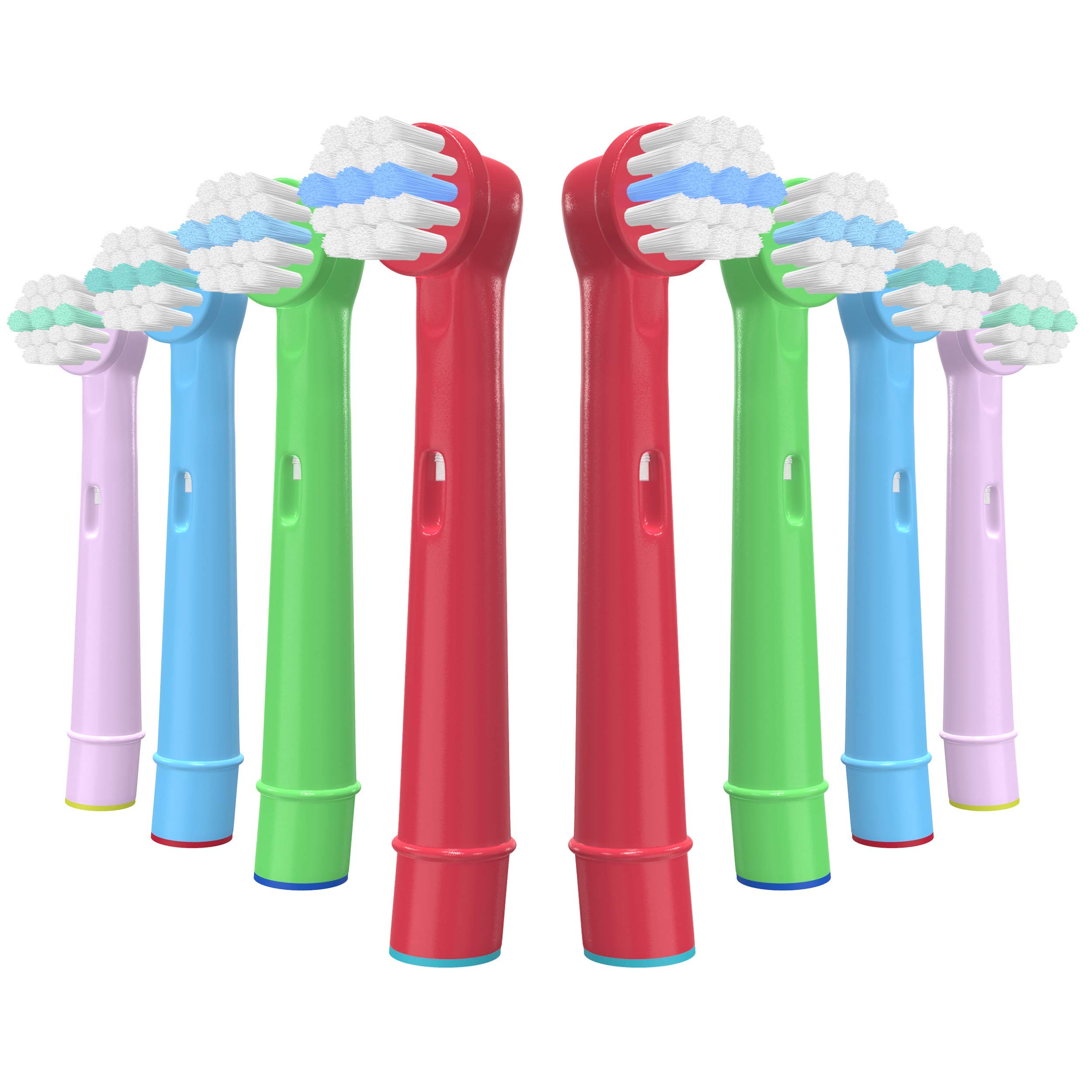 YanBan 8pcs Kids Toothbrush Head Compatible with Oral B, Replacement Brush Heads Compatible with Braun Kids Electric Toothbrush