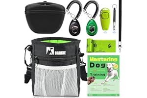 Dog Training Kit - Treat Pouch, Pet Training Fanny Pack, 2 Puppy Training Clickers, Ultrasonic Silent Whistle, 2-in-1 Whistle