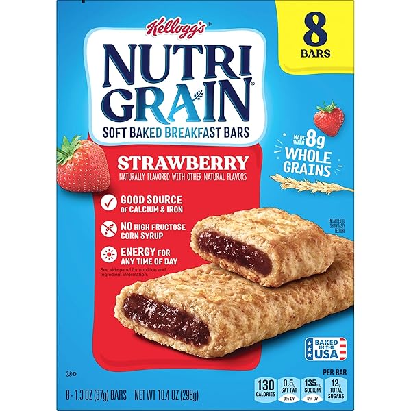 NUTRI-GRAIN CEREAL BARS, STRAWBERRY (PACK OF 2)
