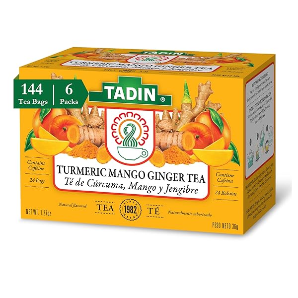 TADIN TURMERIC MANGO GINGER TEA, CONTAINS CAFFEINE, BEST...