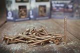 Timber Wolf TW40060 Woodscrews 4.0 x 60mm Box of 100 Zinc Yellow Gold view 4