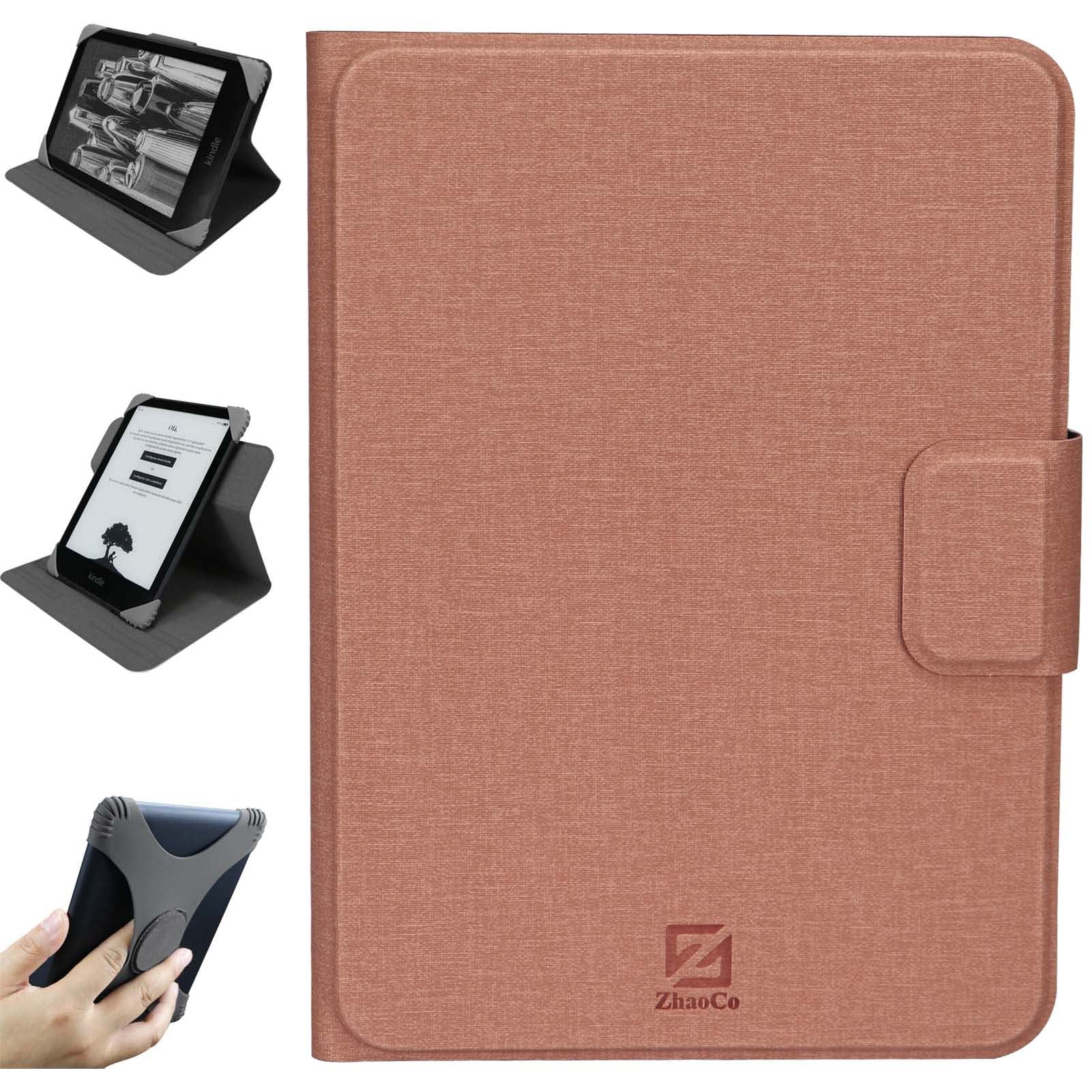 ZhaoCo Universal Detachable Case for 7'' Kindle Colorsoft Signature Edition (1st generation) 2024 / Kindle Paperwhite (12th generation) 2024, 6.8'' Kindle paperwhite (11th generation) 2021 - Pink