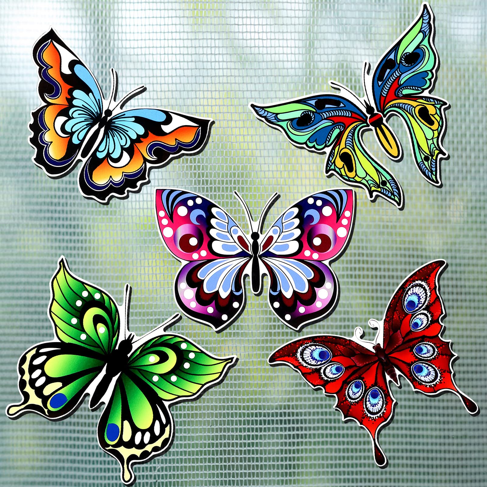 Photo 1 of Eaasty 10 Pieces Butterfly Screen Door Magnets Double Sided Screen Door Magnets Stickers Magnetic Flexible Protector Decorative Multicolor for Window Patio Sliding Doors Protector(Graceful Style)