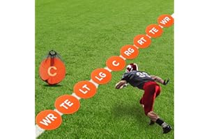 Sonwyoung 9 Pcs Football Lineman Spot Markers with Mesh Bag 9 Inch Non Slip Vinyl Poly Floor Agility Dots Flat Field Cones for Football Coaching Speed Agility Training Equipment