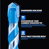 toolant 8mm Concrete Drill Bit Set 10pcs Masonry Carbide Tip Shockproof view 2