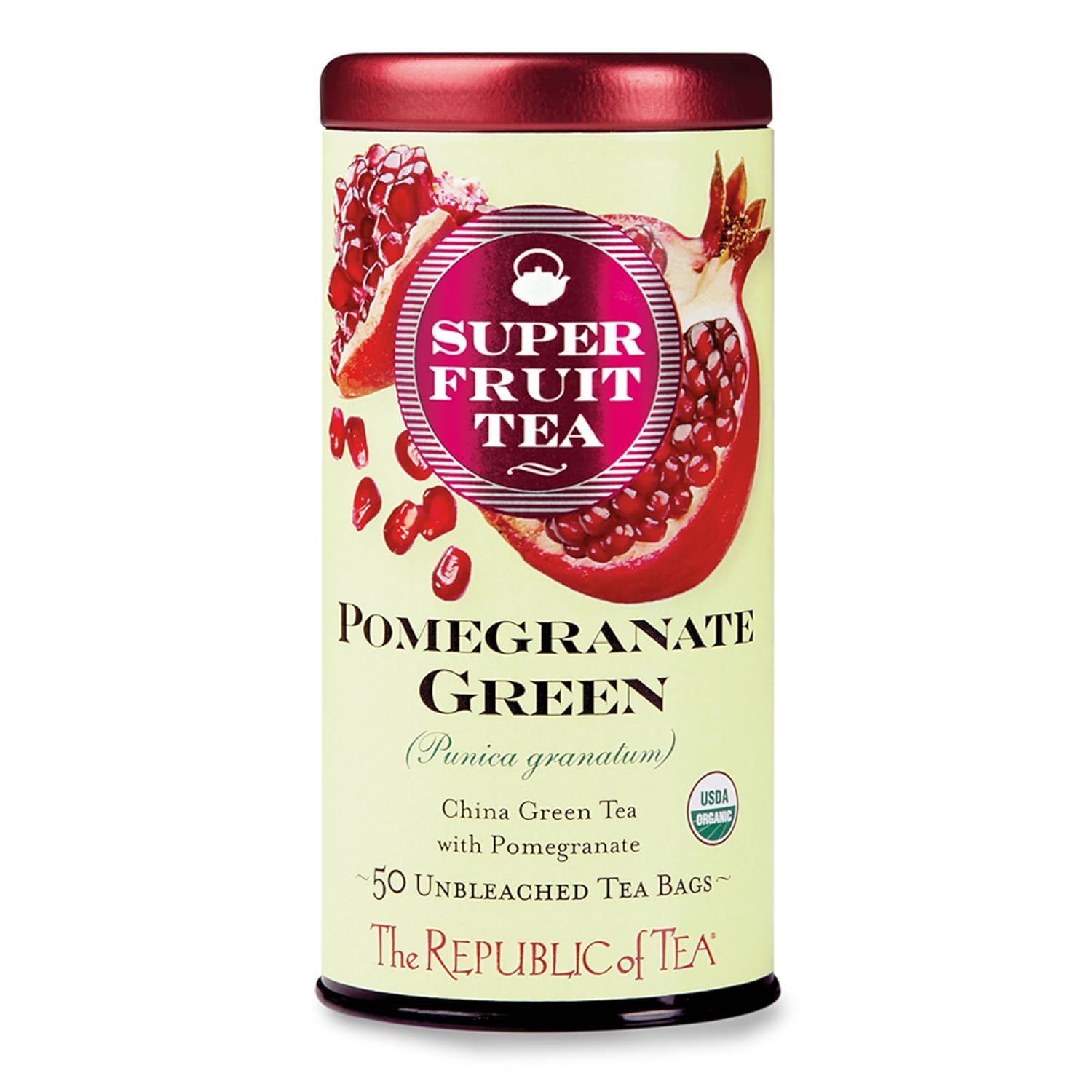 The Republic of Tea, Pomegranate Green Tea, 50-Count