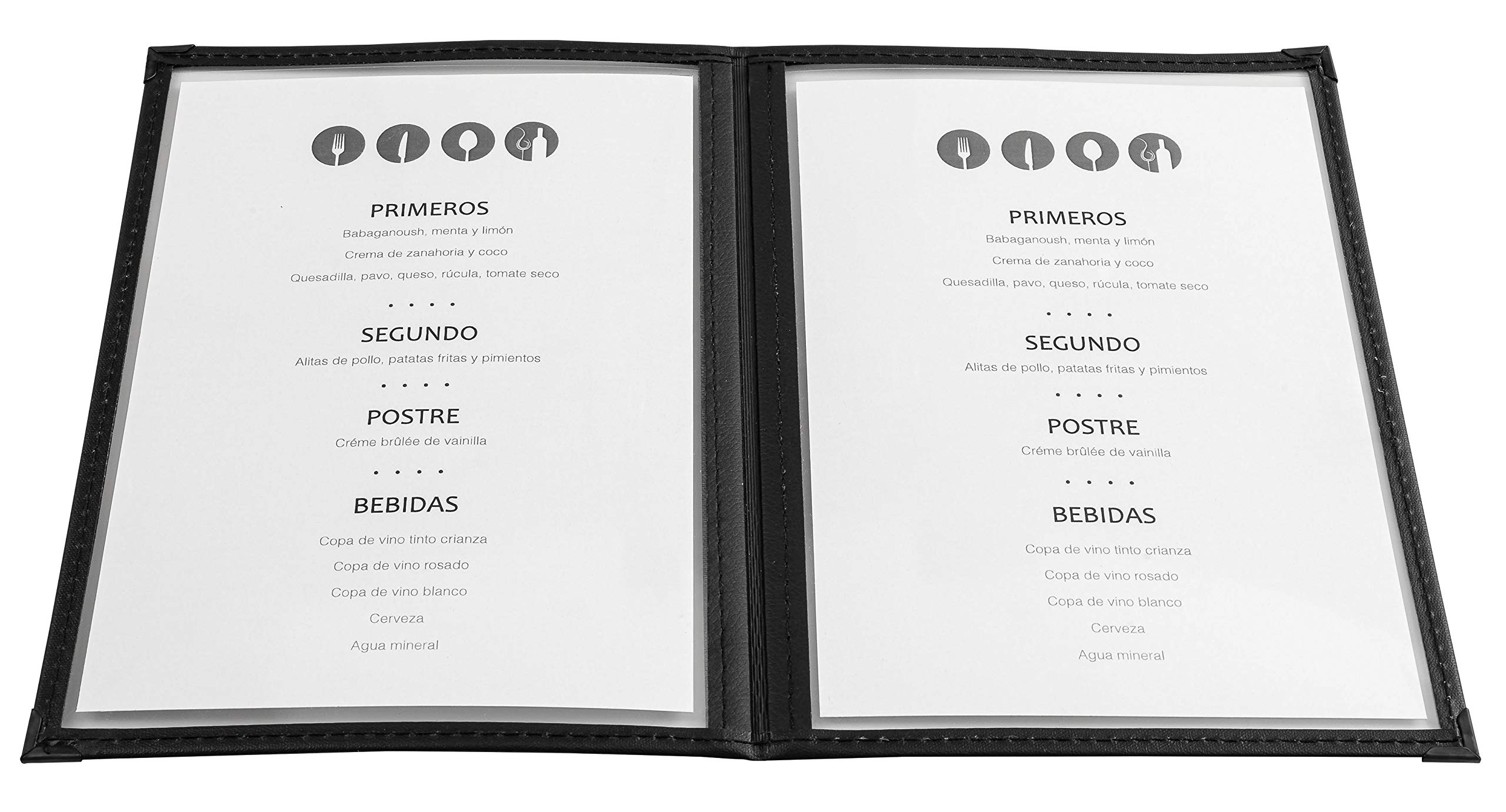 LACOR Porta Menu, PVC, Dark, A4