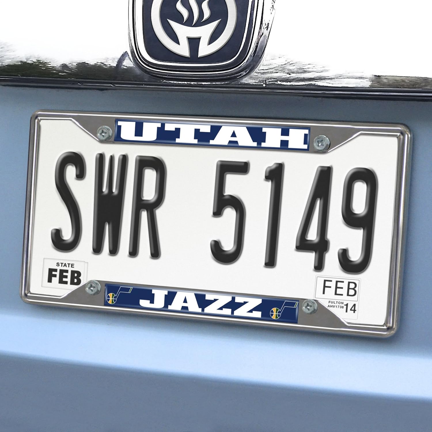 Fanmats Nba Utah Jazz Chrome License Plate Frame