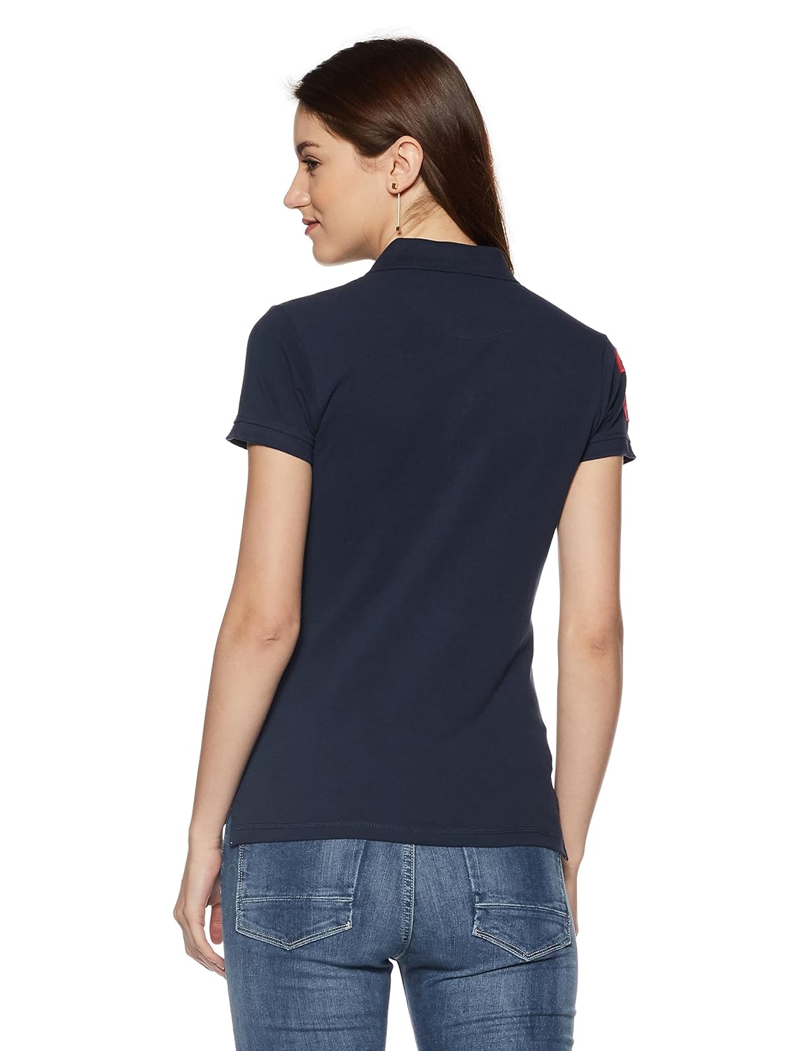 us polo association us polo women's band collar t-shirt