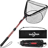 Upgraded Foldable Floating Fishing Net, Tangle-Free Anti-Snag Coated Landing Net, Quick Release &amp; Easy Fold, Portable Fishing Gear for Ranger Boat, Kayak &amp; Trout Salmon Bass Fishing, Gifts for Men