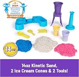 Kinetic Sand Soft Serve Station 396g Colour Sand Cones Tools Kids 5+ view 2
