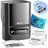 Nelko Label Maker Machine with Tape, PM220 Bluetooth Label Printer, Portable Thermal Printer for Small Business, Address, Logo, Clothing, Mailing, Smart AI APP for Phones & PC, 1 Count, Black