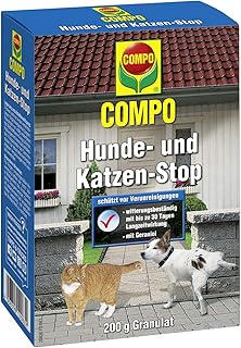 Compo Hunde- und Katzen-Stop, Fernhaltemittel zum Schutz vor Verunreinigungen, Granulat mit Duftstoffen, 200 g
