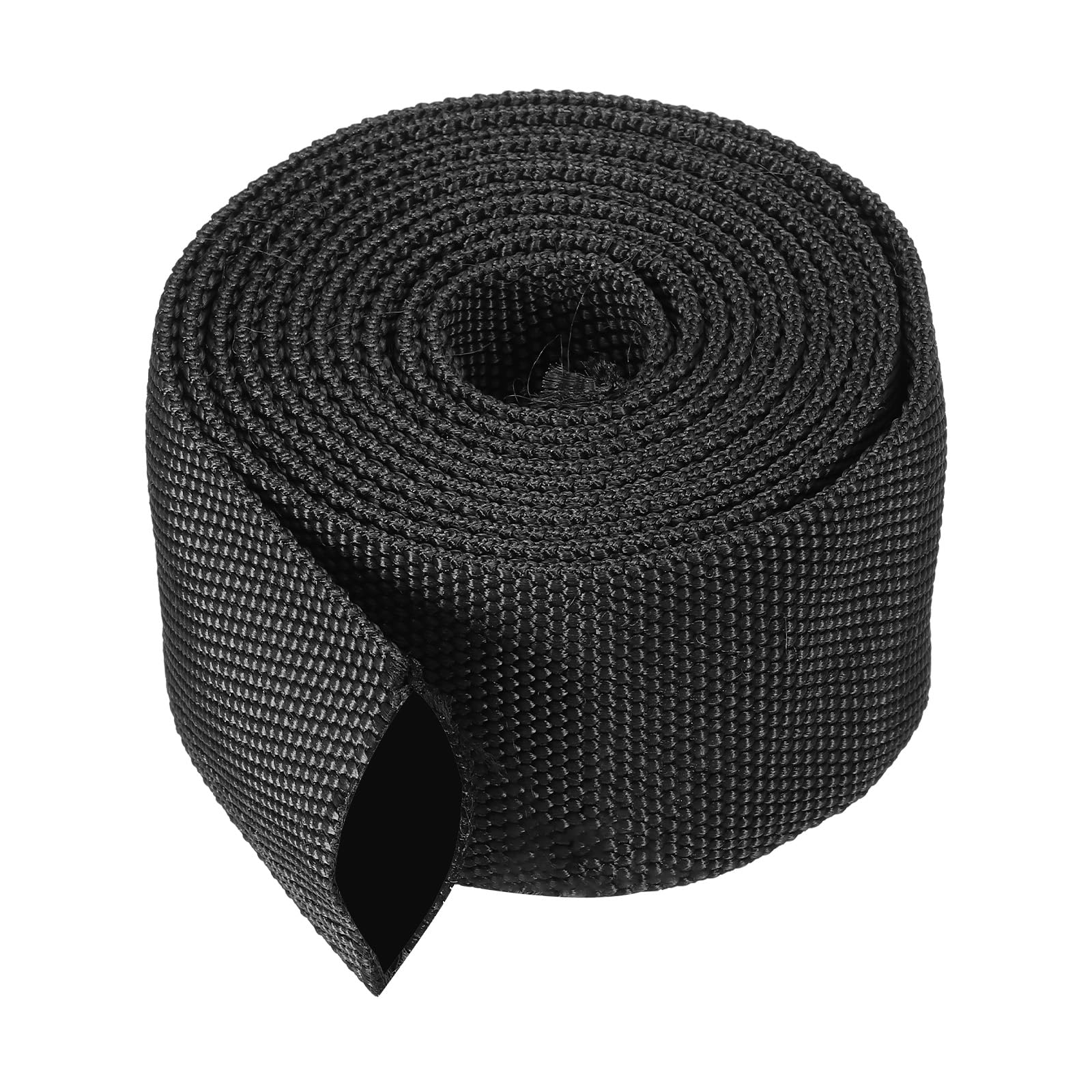PATIKIL 1.2" Dia 6.5FT Nylon Protective Hose Sleeve, Cable Cover Sheath Protection for Welding Tig Torch Hydraulic Hose, Black