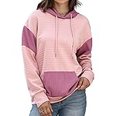 Quatrefox Hoodies for Women Long Sleeve Sweatshirt Pullover with Pockets Casual Loose Fit Tops Hoodie Clothes