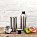 OXO Steel Single Wall Cocktail Shaker with Jigger Cap and Gaskets view 5