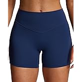Aoxjox Workout Biker Shorts for Women Tummy Control Metamorph Mid-Rise Athletic Hidden Scrunch Gym Yoga Short 4.5"