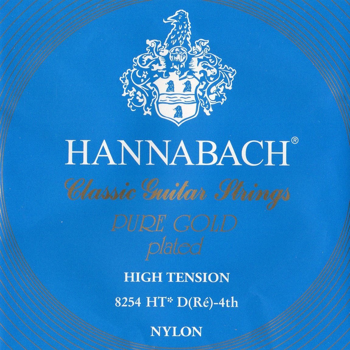 Hannabach Classical Guitar Strings Series 825 High Tension Pure Gold gold-plated - D4w