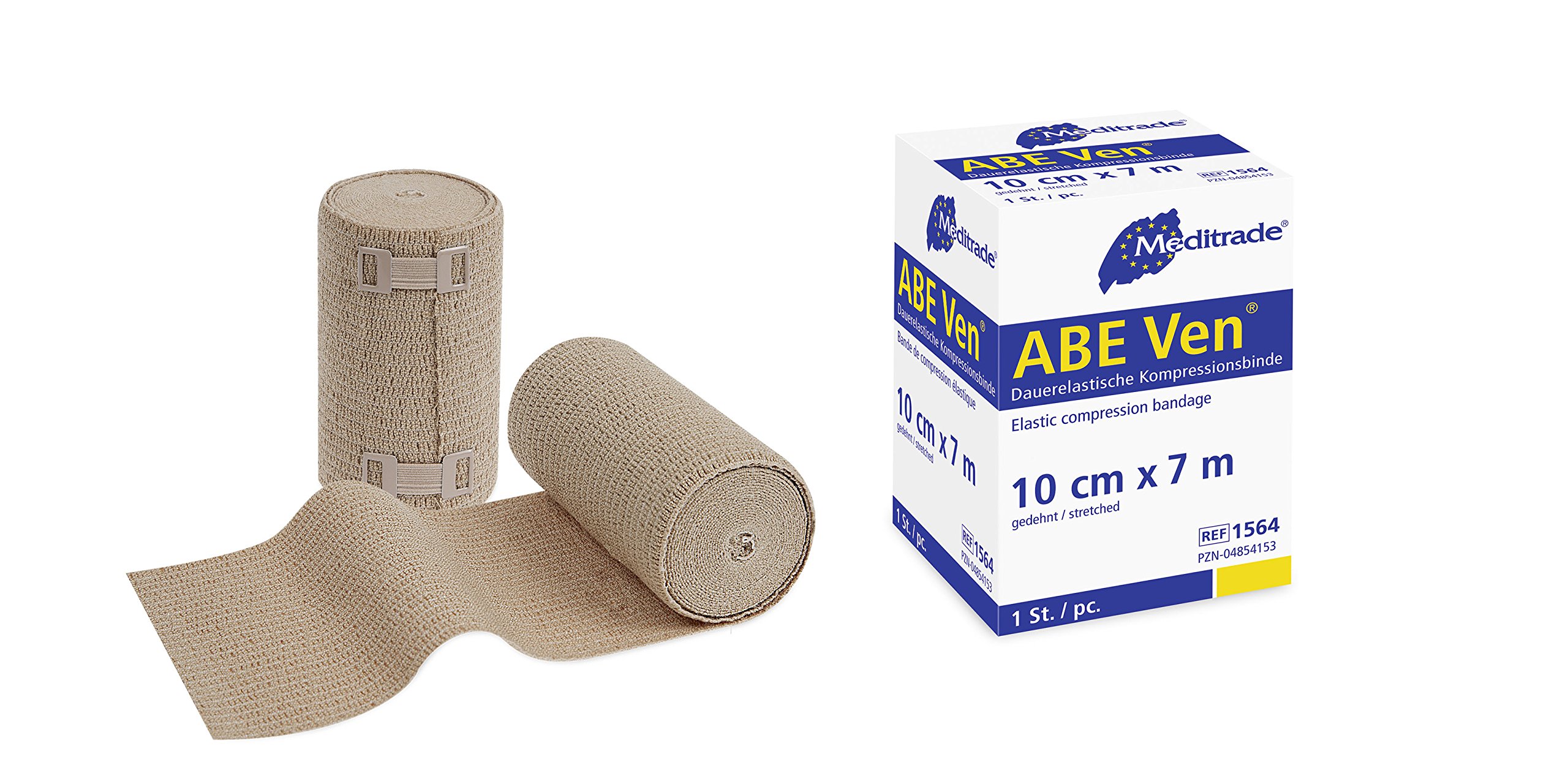 Meditrade 1564 Abe-Ven durable elastic band for strong compression, 7 m long x 10 cm wide, skin colours