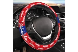 PKIHGXA Steering Wheel Cover, Universal 15 Inch Car Wheel Cover for Baseball Fans Men Women, Fit for Suvs,Trucks,Sedans,Cars