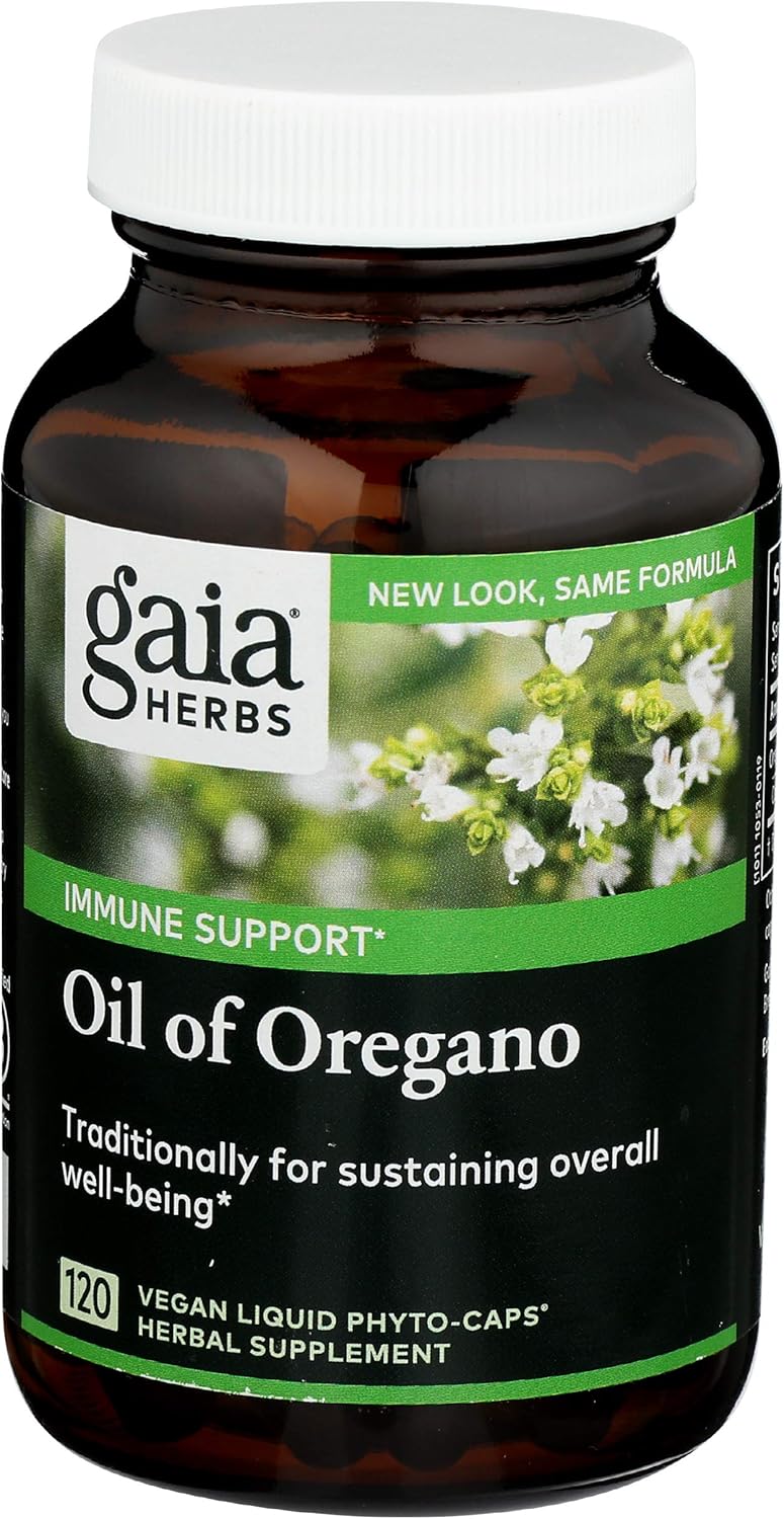 Gaia Herbs Oil of Oregano, Vegan Liquid Capsules, 120 Count - Immune and Intestinal Support for Healthy Digestive Flora: Health & Personal Care