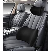 LCYPQPQ 2025 New Car Headrest Pillow Set – The car Neck Pillow is as Soft as a Marshmallow, and The Lumbar Support Pillow for car can Soothe Lumbar Fatigue. Relieve Your Driving Tiredness. (Black)