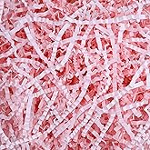 Raissily 10.5oz/300g Crinkle Cut Paper Shred Filler, Packing Grass Cushion for Valentine's Day Wedding Anniversary Easter Engagement Gift Confetti Box Bag Basket Filling Decoration (Light Pink)