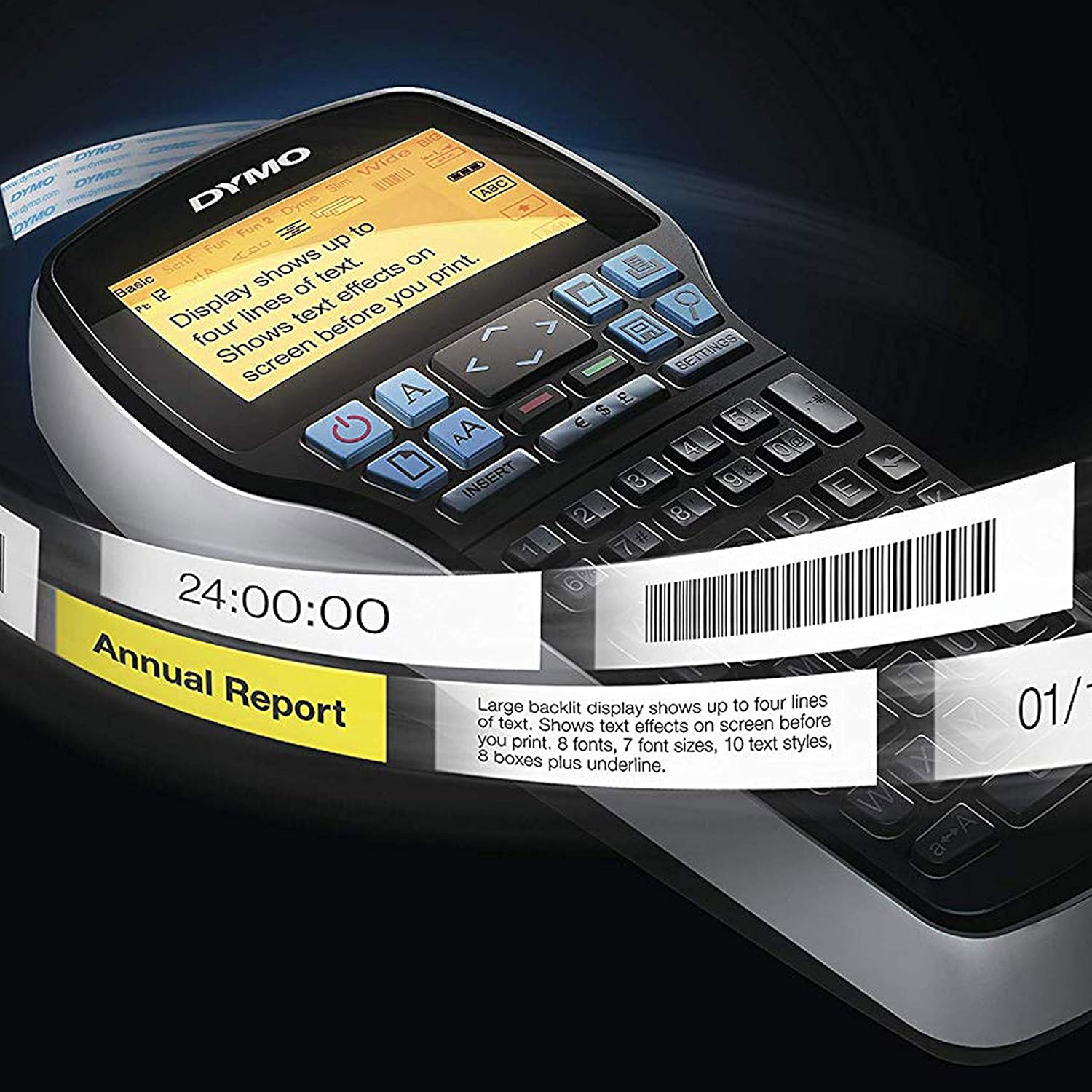 DYMO Label Maker with Adapter | LabelManager 420P High-Performance Label Maker, Rechargeable, PC and Mac Connectivity, Bright Backlit Display, Easy-to-Use, Portable, For Home & Office Organization : Office Products