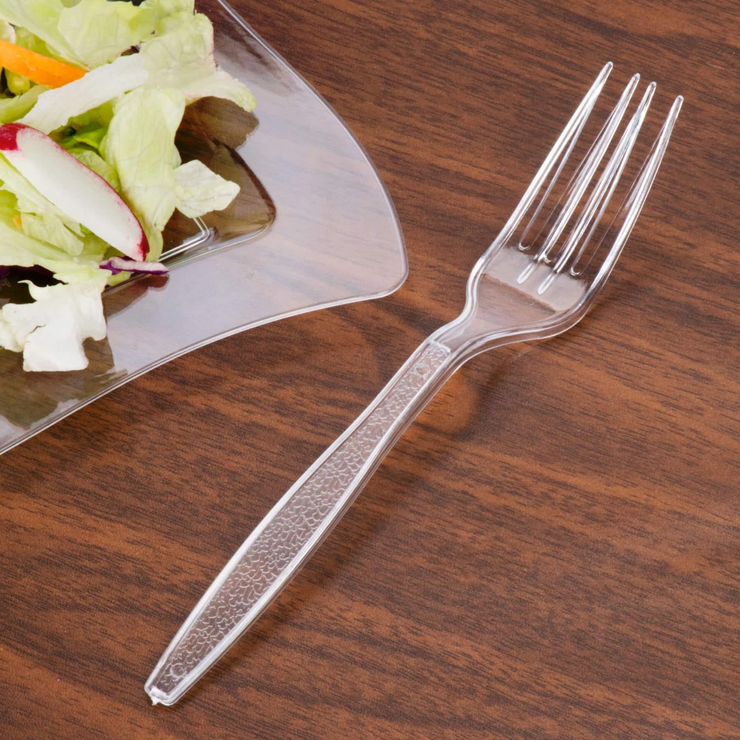 [300 Pack] Heavyweight Disposable Clear Plastic Forks 650003822224 eBay