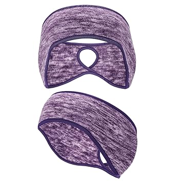 Fleece Ponytail Headband Oumers Ear Warmer Polar Fleece Ear Muff