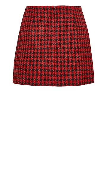 CITY CHIC WOMEN’S PLUS SIZE SKYLAR SKIRT, RED/BLK CHECK, 14