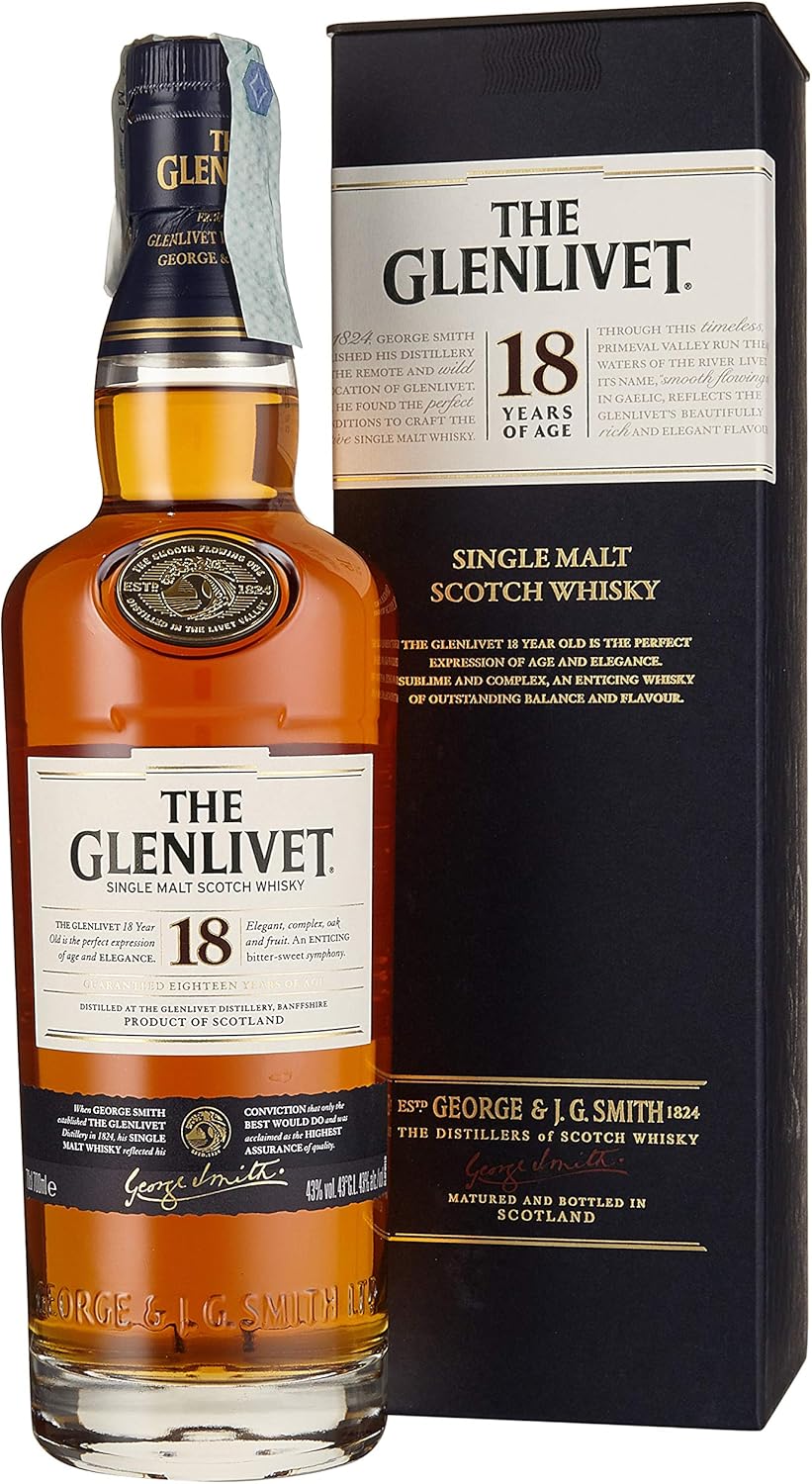 The Glenlivet 18 Jahre Single Malt Scotch Whisky Scotch Single Malt Whisky Aus Der Speyside Region 1 X 0 7 L Amazon De Bier Wein Spirituosen