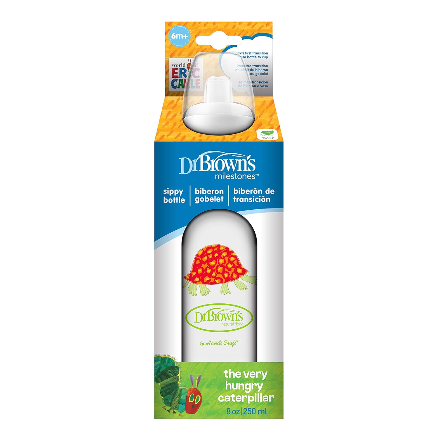 Dr. Brown's Options+ Sippy Spout Baby Bottles, Fox & Lion, 8 Ounce, 2 Count : Baby