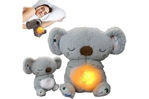 Anxiety Relief Koala, Breathing Teddy Anxiety Bear with Calming Music, Lights, Sleeping Otter Plush, Soothing Koala for Adult