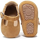 HONGTEYA Leather Baby Moccasins Hard Soled Tassel Crib Toddler Shoes for Boys and Girls…