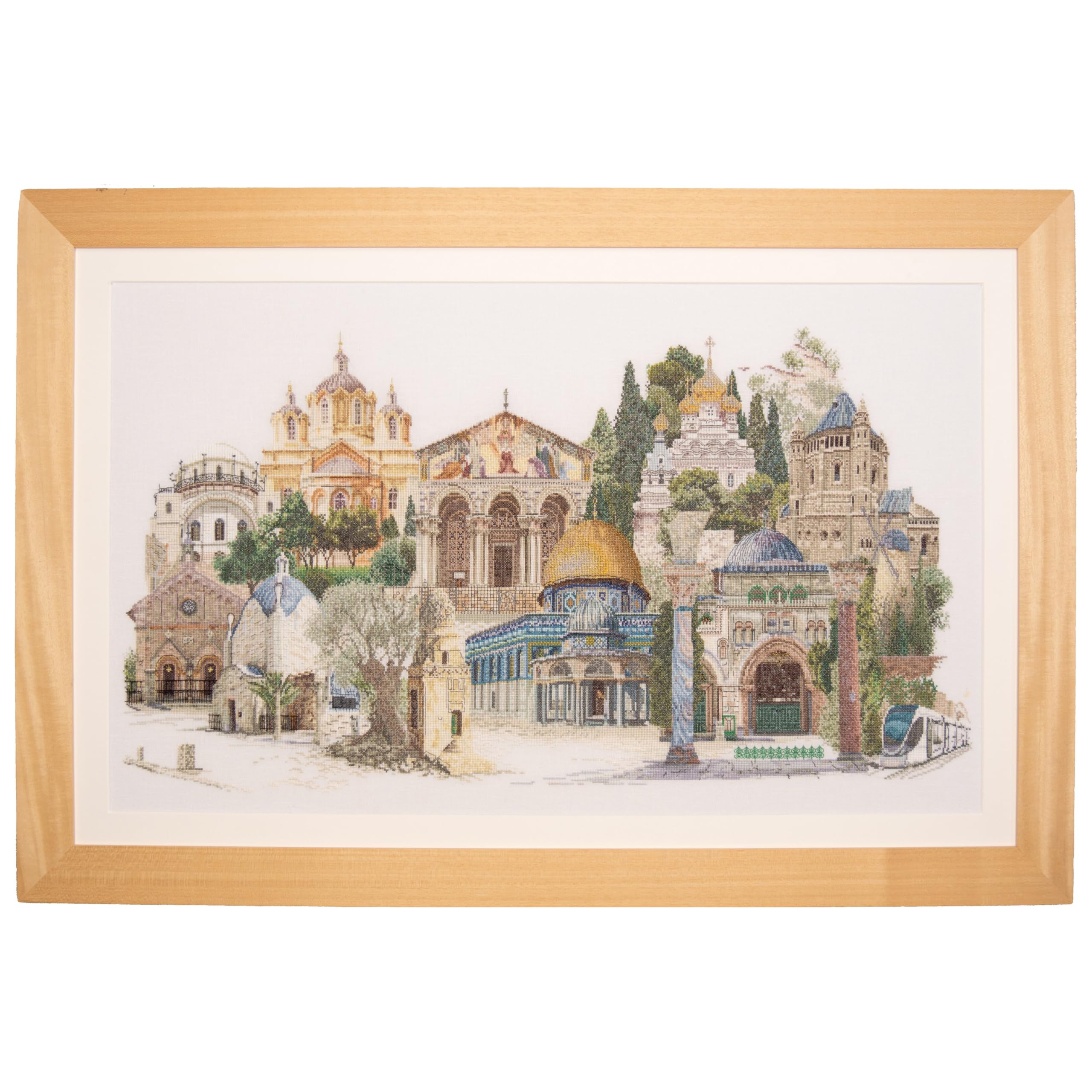 Thea Gouverneur Jerusalem On Aida Counted Cross Stitch Kit, 18 Count