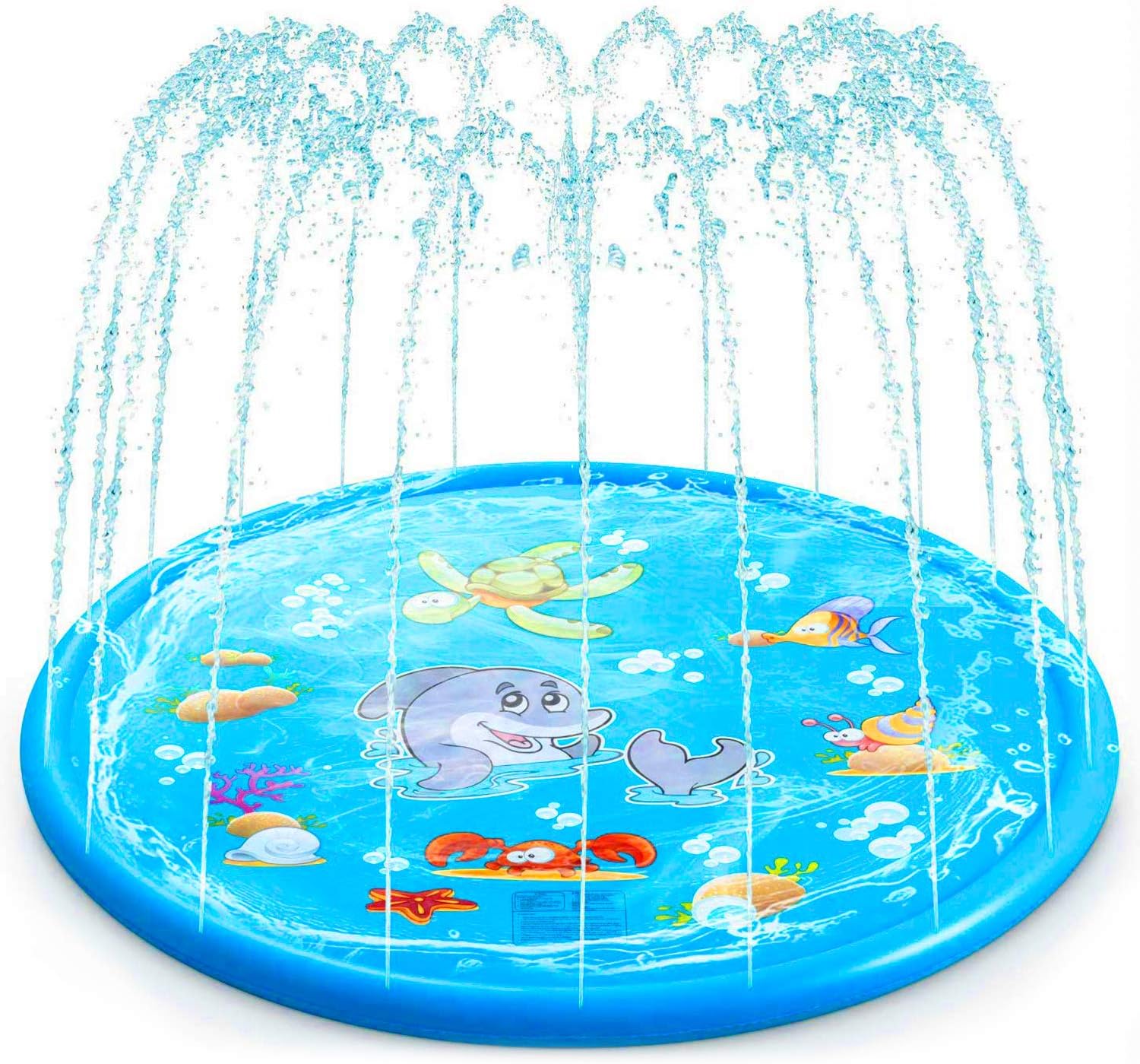 Water Sprinkler Pad for Kids, Upgraded 68' Summer Outdoor Water Toys Wading Pool Splash Play Mat for Toddlers Baby, Outside Water Play Mat for 1-12 Years Old Children Boys Girls