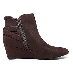 DREAM PAIRS Women's Wedge Ankle Boots Fall Low Heel