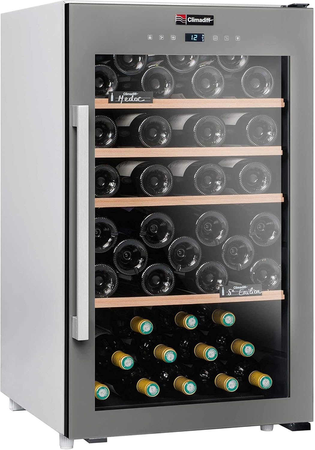 CLIMADIFF Cave de Service Cave à vin Mono température 63 Bouteilles