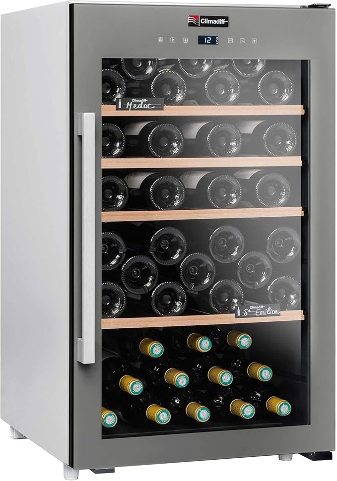 CLIMADIFF Cave de Service Cave à vin Mono température 63 Bouteilles