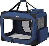 Feandrea Foldable Pet Carrier Bag 81x58x58 cm Dark Blue PDC80Z