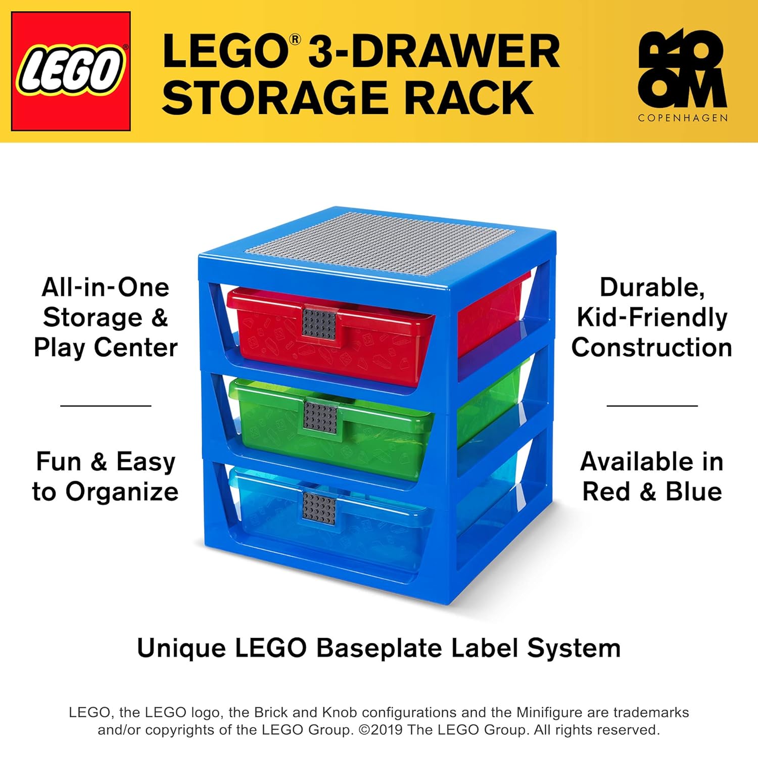 lego 3 drawer storage