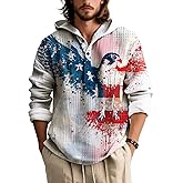 BIVENANT Cowboys Aztec Graphic Hoodies Men Western Camo Pullover Sweatshirt Hooded 1/4 Button Down Patriotic T Shirts