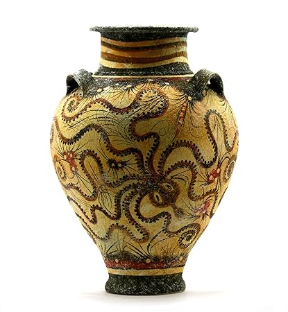 Minoan Vase Pottery Painting Octopus Ancient Greek Crete Ceramic