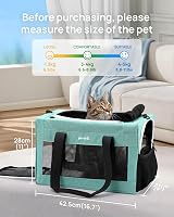 pecute Cat Carrier Airline Approved, Extra Stable Handbag, Breathable Mesh view 8